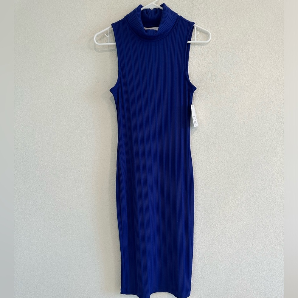 Nine West Bodycon Sheath Turtleneck Sleeveless Dress